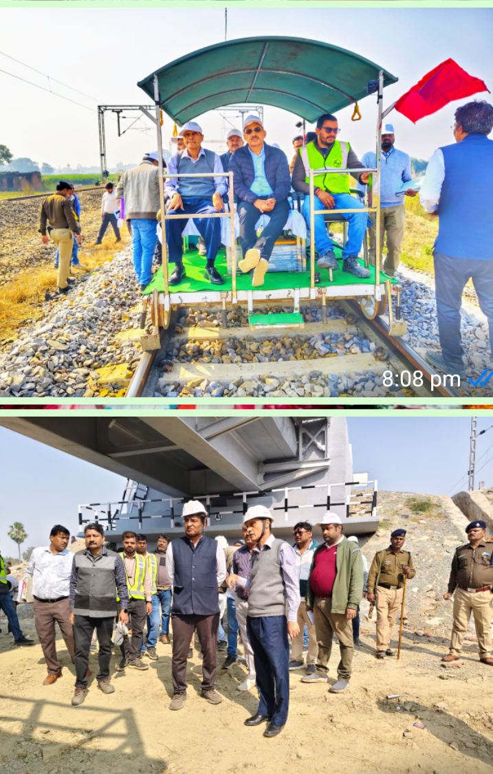 Mau News:सी.आर.एस द्वारा पनियरा हॉल्ट- दुल्लहपुर खण्ड का संरक्षा निरीक्षण एवं सफलतापूर्वक स्पीड ट्रायल सम्पन्न